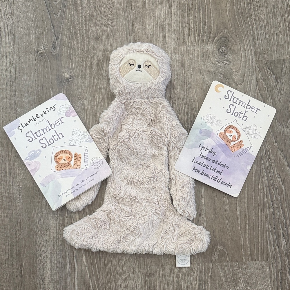 Slumberkins Slumber Sloth Lovey Plush Cuddler + book + card